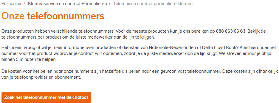 Net zo wetenschappelijk twee Nationale Nederlanden Contact ? | Bel ☎ [ 0906-1516 ] - Hotline